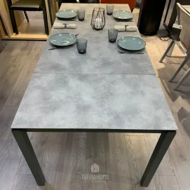 Стіл розкладний PRANZO 160-210x90 антрацит, столешня Concrete effect — фото 2