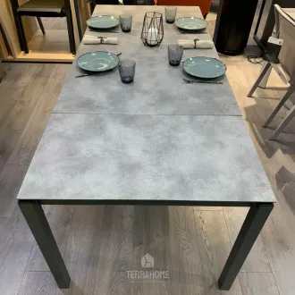 Стіл розкладний PRANZO 160-210x90 антрацит, столешня Concrete effect — фото 2
