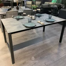 Стіл розкладний PRANZO 160-210x90 антрацит, столешня Concrete effect