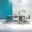 Стіл розкладний PRANZO 160-210x90 антрацит, столешня Concrete effect — фото 6