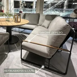 Комплект кутовий диван Merano+ стіл Grado+ 3 стільця Nappa — фото 4