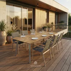Комплект стіл розкладний Linax 220*280 см+ 6 шт. стільців Everest