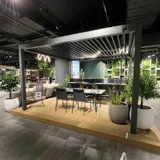 Беседка Luxe 3,6x4 м, крыша open/close (механическая), антрацит