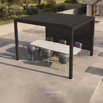 Беседка Luxe 3,6x4 м, крыша open/close (механическая), антрацит — фото 3
