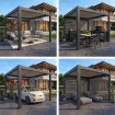 Беседка Luxe 3,6x3 м, электрическая раздвижная крыша + LED, антрацит — фото 10