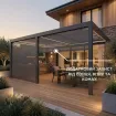 Набор для расширения беседки Luxe 3,6x3 м, электрическая раздвижная крыша, антрацит — фото 9