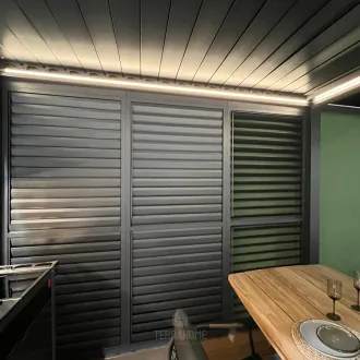 Комплект стінок із жалюзі Luxe на перголу на бік 3 м — фото 3