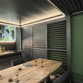 Комплект стінок із жалюзі Luxe на перголу на бік 3 м — фото 2