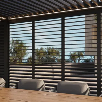 Комплект стінок із жалюзі Luxe на перголу на бік 3 м — фото 4