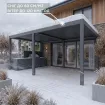 Беседка Luxe 3,6x6 м, электрическая раздвижная крыша + LED, антрацит — фото 5