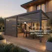Беседка Luxe 3,6x6 м, электрическая раздвижная крыша + LED, антрацит — фото 9
