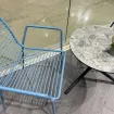 Балконний набір 2 стільці SUMMER блакитних і кавовий стіл TRIPÈ FIXED — фото 3