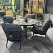 Обідній комплект Moreno Low Dining Table 120 Ø см + 4 крісла Natal Low, charcoal — фото 2