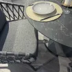 Обідній комплект Moreno Low Dining Table 120 Ø см + 4 крісла Natal Low, charcoal — фото 8