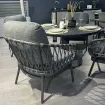 Обідній комплект Moreno Low Dining Table 120 Ø см + 4 крісла Natal Low, charcoal — фото 9