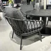 Обідній комплект Moreno Low Dining Table 120 Ø см + 4 крісла Natal Low, charcoal — фото 5