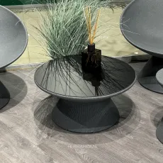 Кавовий столик FADE RELAX, GRANITE з чорною стільницею