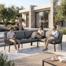Лаунж-комплект Liv Lounge Dining Set Right , антрацит