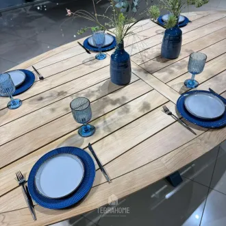 Вуличний стіл Madre 280x130 Matt royal grey |Natural new teak — фото 5