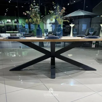 Вуличний стіл Madre 280x130 Matt royal grey |Natural new teak — фото 4