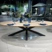 Вуличний стіл Madre 280x130 Matt royal grey |Natural new teak — фото 2