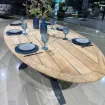 Вуличний стіл Madre 280x130 Matt royal grey |Natural new teak — фото 7