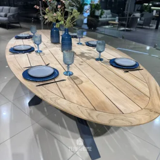 Вуличний стіл Madre 280x130 Matt royal grey |Natural new teak — фото 7