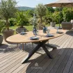 Вуличний стіл Madre 280x130 Matt royal grey |Natural new teak