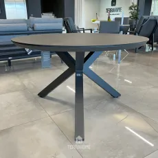 Вуличний круглий стіл ORBITAL 120 Ø cm, Trespa Dark Basalt. Charcoal