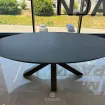 Вуличний овальний стіл OBLONG 220 x 130 cm, Trespa Marble. Charcoal
