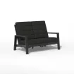 Диван Queens Lounge Bench 2-Seater, Black