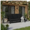 Диван Queens Lounge Bench 3-Seater, Black — фото 2