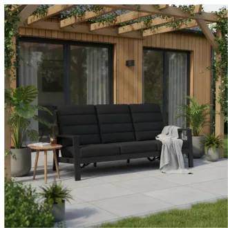 Диван Queens Lounge Bench 3-Seater, Black — фото 2