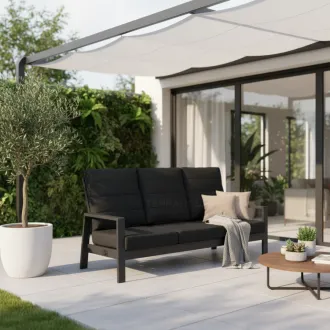 Диван Queens Lounge Bench 3-Seater, Black