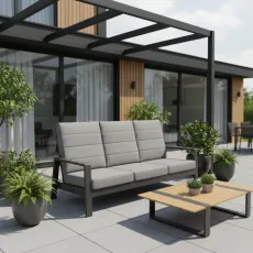 Диван Queens Lounge Bench 3-Seater, Charcoal