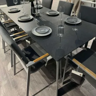 Комплект стол Diamond 220 см серебро + 8 стульев Diamond серых — фото 2