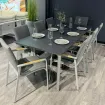 Комплект стол Diamond 220 см серебро + 8 стульев Diamond серых — фото 7