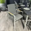 Комплект стол Diamond 220 см серебро + 8 стульев Diamond серых — фото 5