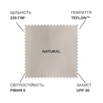 Парасоля з центральною опорою EASY PUSH Ø 300 см, anthracite matt / natural — фото 3
