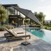 Парасоля з центральною опорою EASY PUSH, Ø 300 см, anthracite matt / anthracite