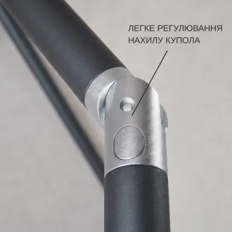 Парасоля з центральною опорою EASY PUSH, Ø 300 см, anthracite matt / anthracite — фото 4