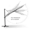 Парасоля з бічною опорою EASY SWING 300х300 см, anthracite matt/ light grey — фото 5