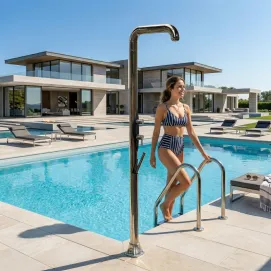 Садовый душ DIAMOND Нержавеющая сталь 316 L L-форма — фото 2