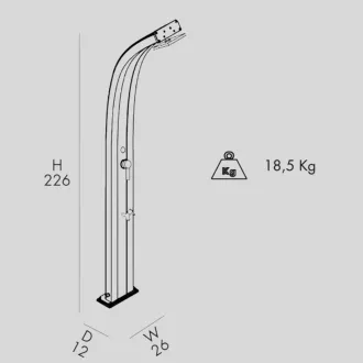 Садовий душ SPRING Алюміній, ANTHRACITE — фото 9