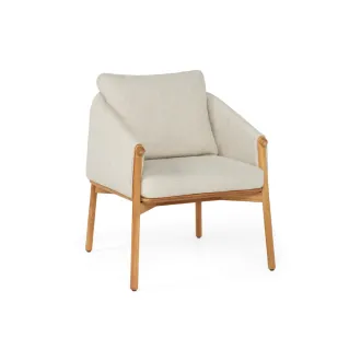 Стілець Bellano dining chair Natural new teak |natural gravel