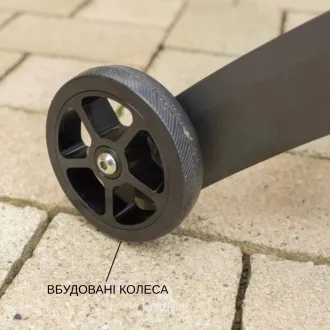 Шезлонг Fly graphite, carbon grey Alu/Textilene, Teak — фото 9