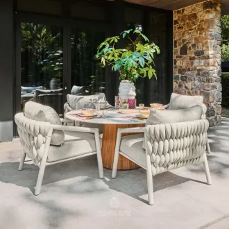 Стілець Sato low dining chair / Camel sand | natural gravel — фото 6