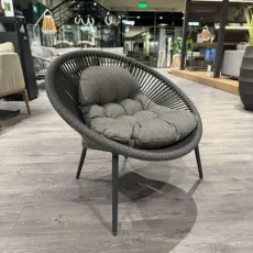 Кресло Prato lounge chair / MRG | Carbon grey | light anthracite mixed weave
