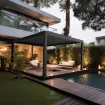 Альтанка Villa 3x3 м, дах open/close (електричний) + LED, антрацит