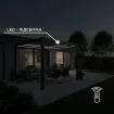 Альтанка Villa 4x6 м, дах open/close (електричний) + LED (холодне світло), антрацит — фото 4